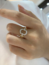 Load image into Gallery viewer, LUOWEND 18K Yellow Gold Fine Jewelry Real Natural Diamond Ring for Women
