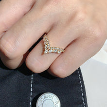 Load image into Gallery viewer, LUOWEND 18K Yellow Gold Real Natural Diamond Ring for Women
