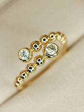 Load image into Gallery viewer, LUOWEND 18K Yellow Gold Fine Jewelry Real Natural Diamond Ring for Women
