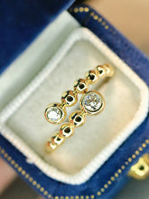 Load image into Gallery viewer, LUOWEND 18K Yellow Gold Fine Jewelry Real Natural Diamond Ring for Women
