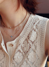 Load image into Gallery viewer, LUOWEND 18K Yellow Gold Natural Crystal Opal Necklace for Women
