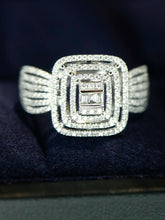 Load image into Gallery viewer, LUOWEND 18K White Gold Fine Jewelry Real Natural Diamond Ring for Women

