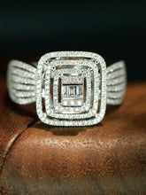 Load image into Gallery viewer, LUOWEND 18K White Gold Fine Jewelry Real Natural Diamond Ring for Women
