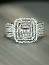 Load image into Gallery viewer, LUOWEND 18K White Gold Fine Jewelry Real Natural Diamond Ring for Women
