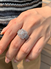 Load image into Gallery viewer, LUOWEND 18K White Gold Fine Jewelry Real Natural Diamond Ring for Women
