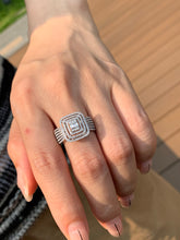 Load image into Gallery viewer, LUOWEND 18K White Gold Fine Jewelry Real Natural Diamond Ring for Women
