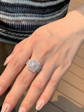 Load image into Gallery viewer, LUOWEND 18K White Gold Fine Jewelry Real Natural Diamond Ring for Women
