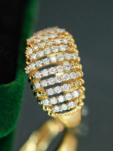 Load image into Gallery viewer, LUOWEND 18K Yellow Gold Fine Jewelry Real Natural Diamond Ring for Women

