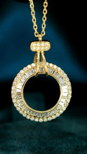 Load image into Gallery viewer, LUOWEND 18K White/Yellow Gold Real Natural Diamond Pendant Necklace for Women
