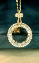 Load image into Gallery viewer, LUOWEND 18K White/Yellow Gold Real Natural Diamond Pendant Necklace for Women
