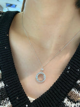 Load image into Gallery viewer, LUOWEND 18K White/Yellow Gold Real Natural Diamond Pendant Necklace for Women
