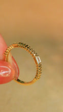 Load image into Gallery viewer, LUOWEND 18K Yellow Gold Real Natural Diamond Ring for Women
