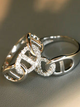 Load image into Gallery viewer, LUOWEND 18K White/Yellow Gold Fine Jewelry Real Natural Diamond Ring for Women
