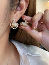 Load image into Gallery viewer, LUOWEND 18K Yellow Diamond Real Natural Diamond Earrings for Women
