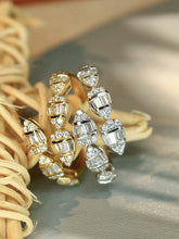 Load image into Gallery viewer, LUOWEND 18K White/Yellow Gold Fine Jewelry Real Natural Diamond Ring for Women
