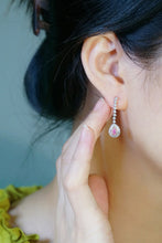 Load image into Gallery viewer, LUOWEND 18K White Gold Natural Pink Diamond Earrings for Women
