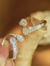 Load image into Gallery viewer, LUOWEND 18K White/Yellow Gold Fine Jewelry Real Natural Diamond Ring for Women
