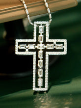 Load image into Gallery viewer, LUOWEND 18K White/Yellow Gold Real Natural Diamond Pendant for Women
