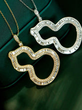 Load image into Gallery viewer, LUOWEND 18K White/Yellow Gold Real Natural Diamond Pendant Necklace for Women
