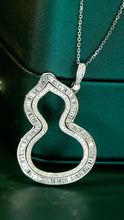 Load image into Gallery viewer, LUOWEND 18K White/Yellow Gold Real Natural Diamond Pendant Necklace for Women
