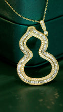 Load image into Gallery viewer, LUOWEND 18K White/Yellow Gold Real Natural Diamond Pendant Necklace for Women
