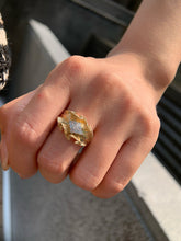 Load image into Gallery viewer, LUOWEND 18K Yellow Gold Fine Jewelry Real Natural Diamond Ring for Women
