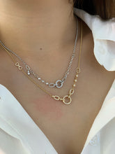 Load image into Gallery viewer, LUOWEND 18K White/Yellow Gold Real Natural Diamond Necklace for Women
