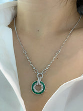Load image into Gallery viewer, LUOWEND 18K White/Yellow Gold Real Natural Diamond Necklace for Women
