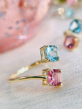 Load image into Gallery viewer, LUOWEND 18K Yellow Gold Natural Gemstone Ring for Women
