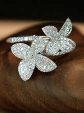 Load image into Gallery viewer, LUOWEND 18K White Gold Fine Jewelry Real Natural Diamond Ring for Women
