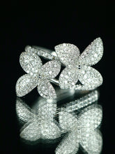 Load image into Gallery viewer, LUOWEND 18K White Gold Fine Jewelry Real Natural Diamond Ring for Women
