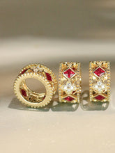 Load image into Gallery viewer, LUOWEND 18K Yellow Gold Fine Jewelry Natural Ruby Pendant for Women
