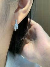 Load image into Gallery viewer, LUOWEND 18K White Gold Fine Jewelry Real Natural Diamond Earrings for Women
