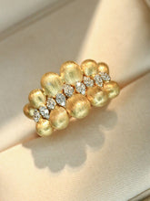 Load image into Gallery viewer, LUOWEND 18K Yellow Gold Fine Jewelry Real Natural Diamond Ring for Women
