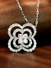 Load image into Gallery viewer, LUOWEND 18K White Gold Fine Jewelry Real Natural Diamond Necklace for Women
