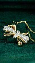Load image into Gallery viewer, LUOWEND 18K White/Yellow Gold Real Natural Diamond Necklace for Women
