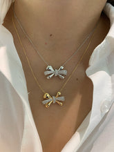 Load image into Gallery viewer, LUOWEND 18K White/Yellow Gold Real Natural Diamond Necklace for Women

