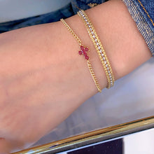 Load image into Gallery viewer, LUOWEND 18K Yellow Gold Natural Emerald Bracelet for Women
