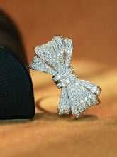 Load image into Gallery viewer, LUOWEND 18K White Gold Fine Jewelry Real Natural Diamond Ring for Women
