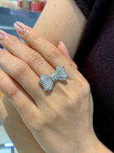Load image into Gallery viewer, LUOWEND 18K White Gold Fine Jewelry Real Natural Diamond Ring for Women
