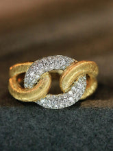 Load image into Gallery viewer, LUOWEND 18K Yellow Gold Fine Jewelry Real Natural Diamond Ring for Women
