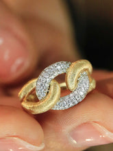 Load image into Gallery viewer, LUOWEND 18K Yellow Gold Fine Jewelry Real Natural Diamond Ring for Women
