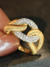 Load image into Gallery viewer, LUOWEND 18K Yellow Gold Fine Jewelry Real Natural Diamond Ring for Women
