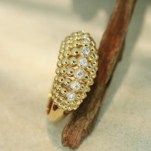 Load image into Gallery viewer, LUOWEND 18K Yellow Gold Fine Jewelry Real Natural Diamond Ring for Women
