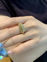 Load image into Gallery viewer, LUOWEND 18K Yellow Gold Fine Jewelry Real Natural Diamond Ring for Women
