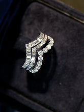 Load image into Gallery viewer, LUOWEND 18K White/Yellow Gold Real Natural Diamond Ring for Women
