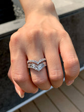 Load image into Gallery viewer, LUOWEND 18K White/Yellow Gold Real Natural Diamond Ring for Women
