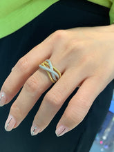 Load image into Gallery viewer, LUOWEND 18K Yellow Gold Fine Jewelry Real Natural Diamond Ring for Women
