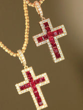 Load image into Gallery viewer, LUOWEND 18K Yellow Gold Fine Jewelry Real Natural Ruby Pendant for Women
