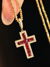 Load image into Gallery viewer, LUOWEND 18K Yellow Gold Fine Jewelry Real Natural Ruby Pendant for Women
